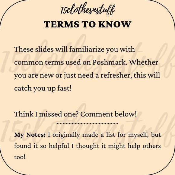 TERMS TO KNOW - Picture 2 of 7